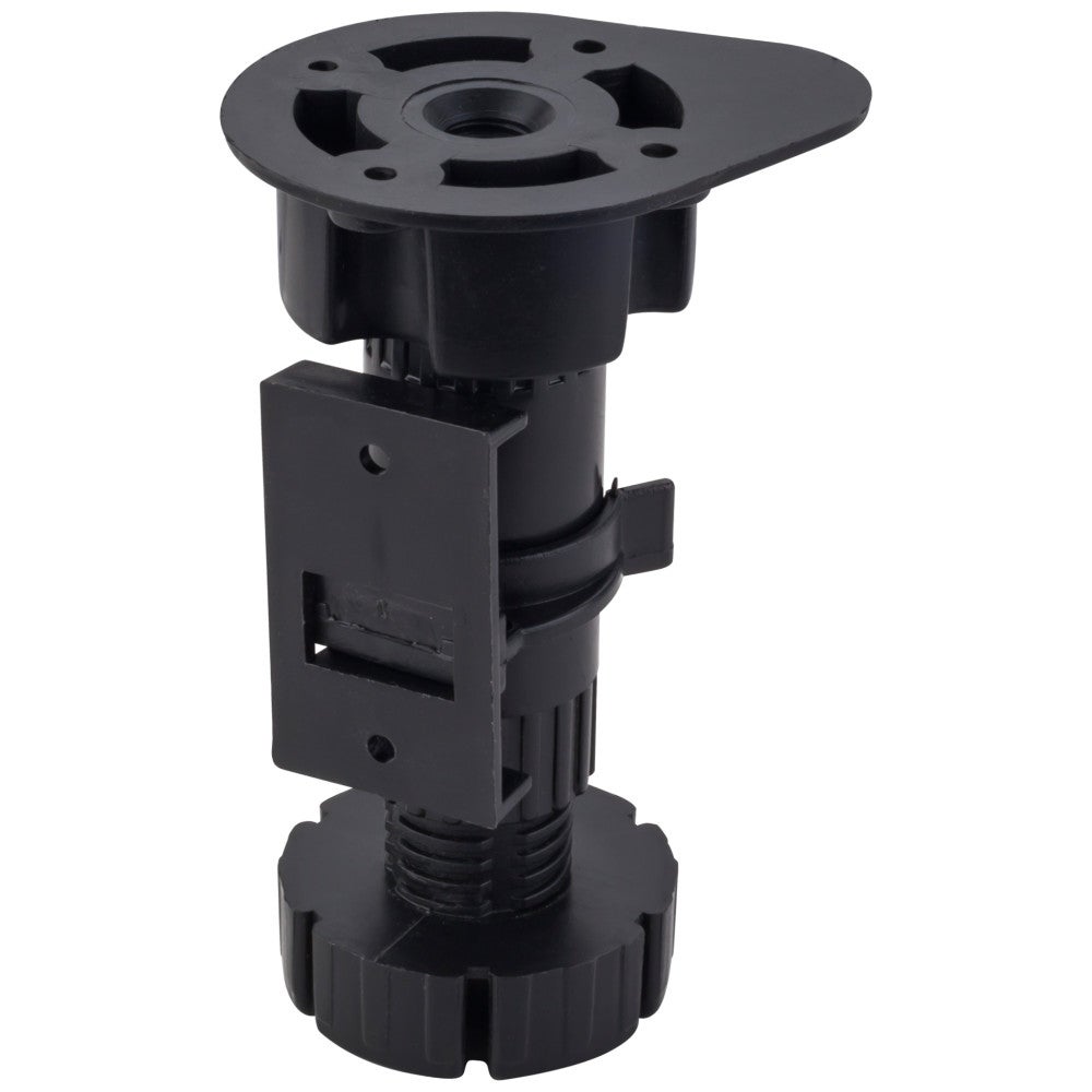 Hardware Resources Black Plastic Adjustable Feet with Toe Kick Bracket 100-170 mm
