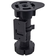 Hardware Resources Black Plastic Adjustable Feet with Toe Kick Bracket 100-170 mm