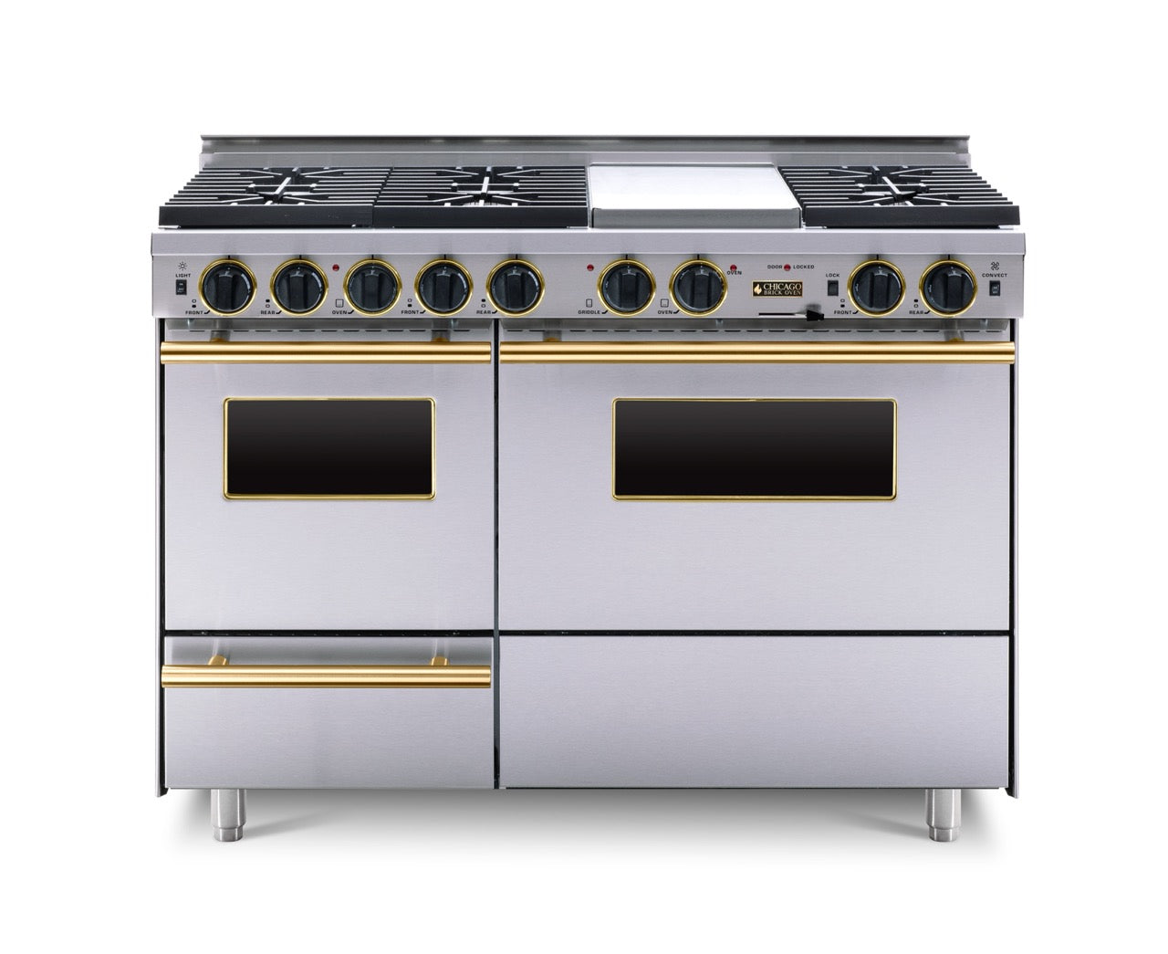 48" True Dual-Fuel Self-Cleaning Convection Range with Sealed Burners