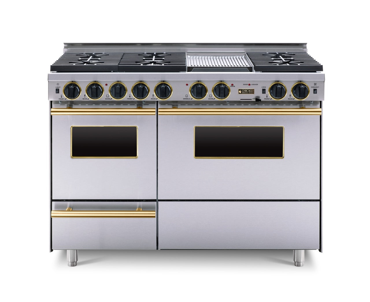 48" True Dual-Fuel Self-Cleaning Convection Range with Sealed Burners