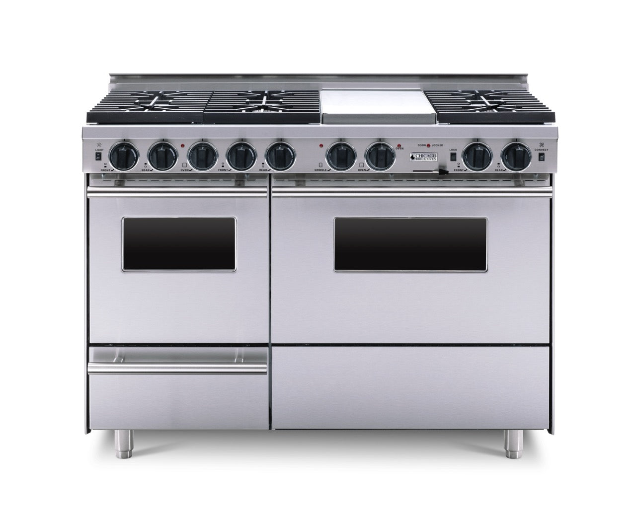 48" True Dual-Fuel Self-Cleaning Convection Range with Sealed Burners
