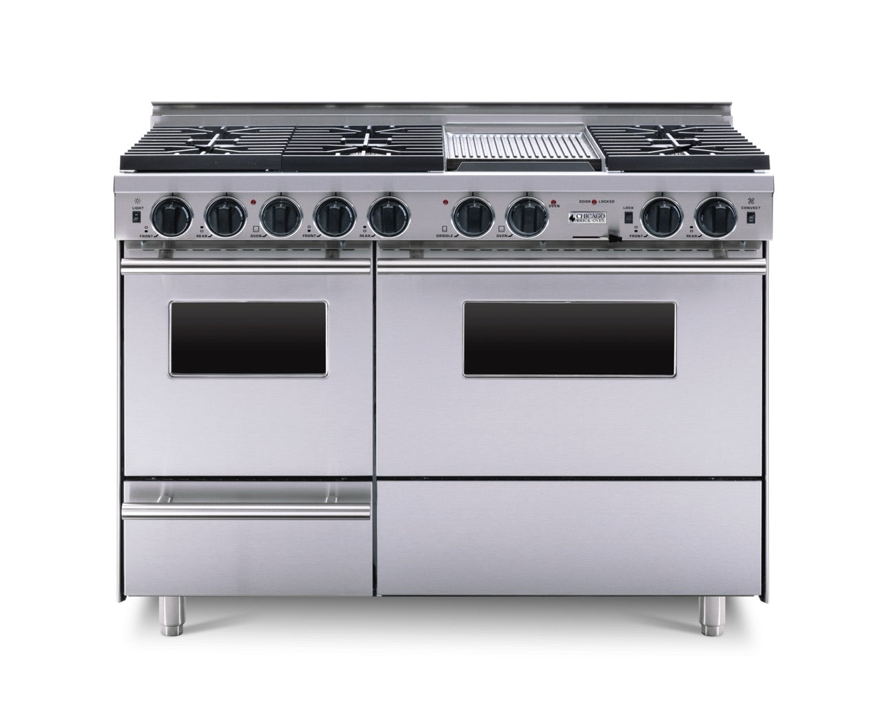 48" True Dual-Fuel Self-Cleaning Convection Range with Sealed Burners