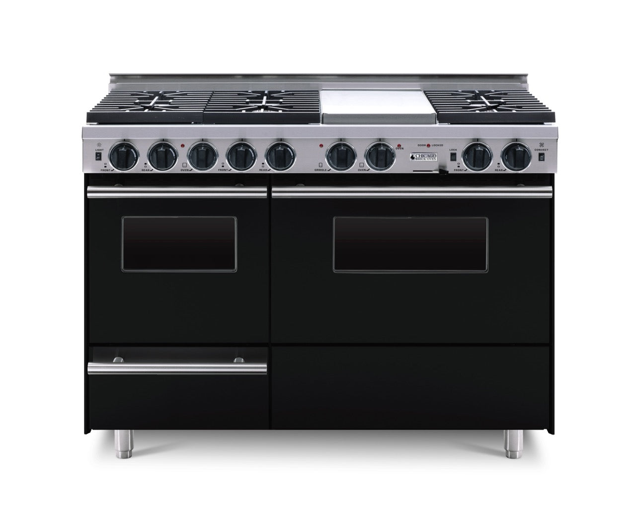 48" LP Gas True Dual-Fuel Self-Cleaning Convection Range - Sealed Burners