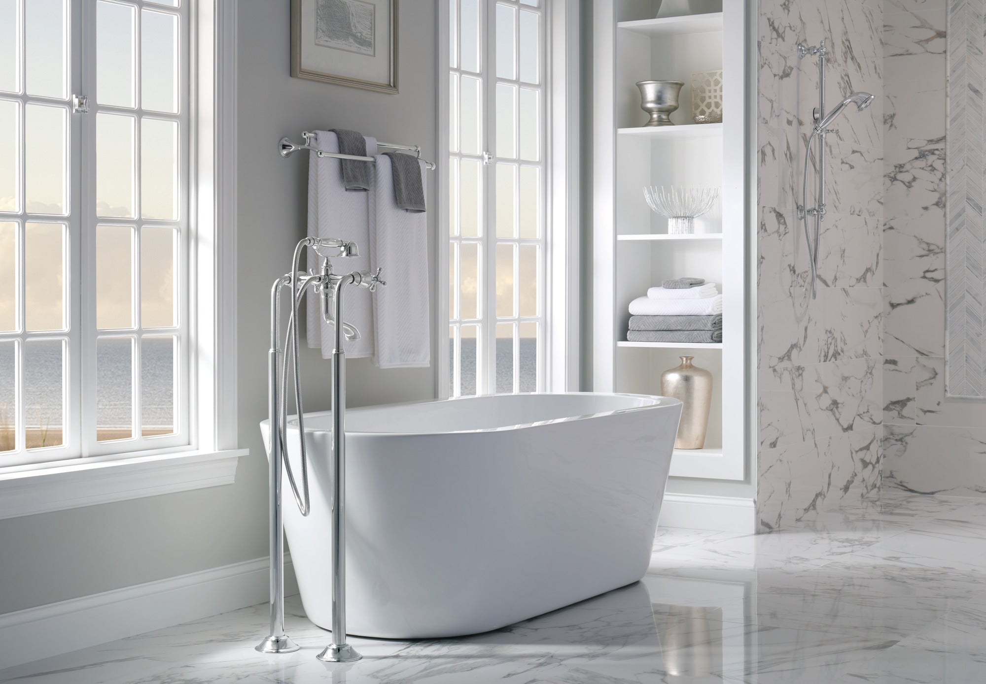 Brizo Brizo Traditional Two-Handle Freestanding Tub Filler Body Assembly Trim - Less Handles