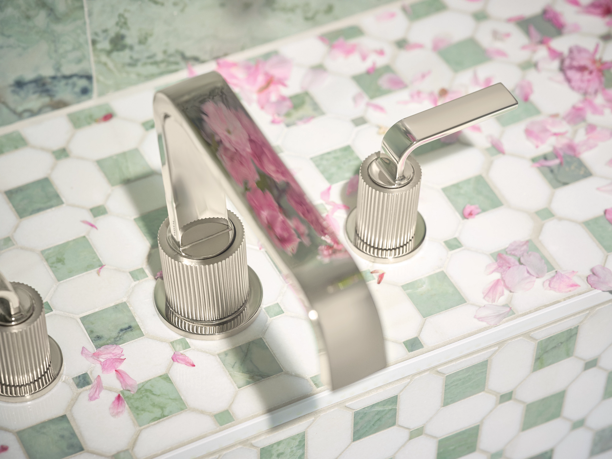 Moen TS578 Cambium Chrome two-handle high arc roman tub faucet