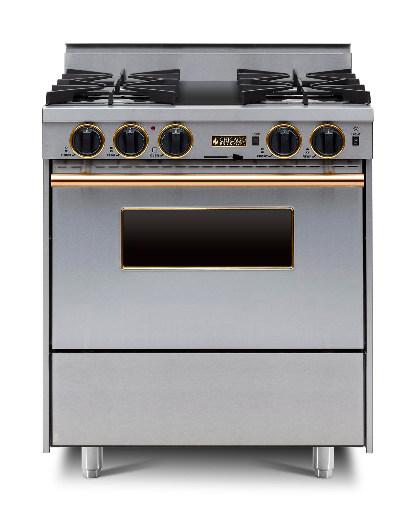 30" LP Gas Dual-Fuel Self-Cleaning Convection Range - Open Burners