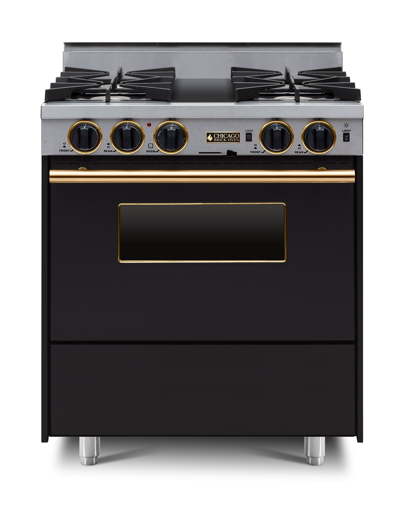 30" LP Gas Dual-Fuel Self-Cleaning Convection Range - Open Burners