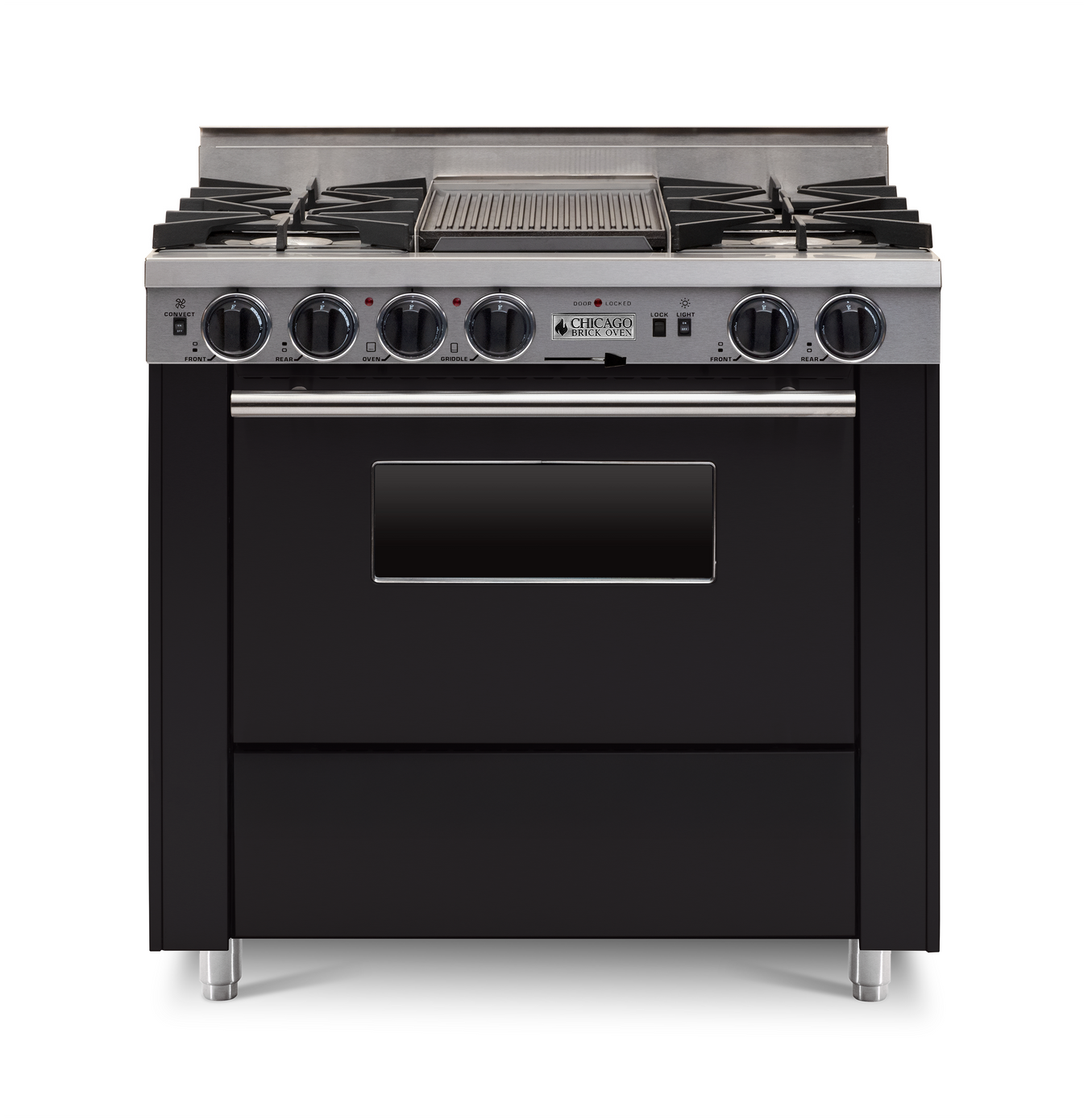 36" Dual-Fuel Self-Cleaning Convection Range - Open Burners