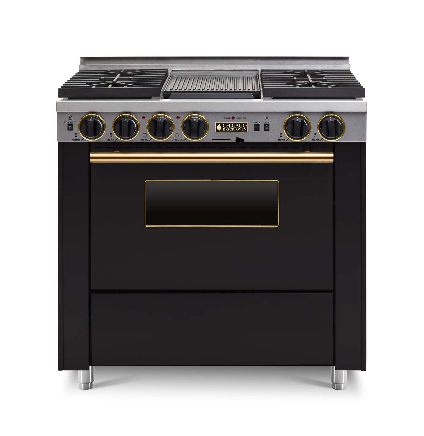 36" LP Gas Dual-Fuel Self-Cleaning Convection Range - Sealed Burners