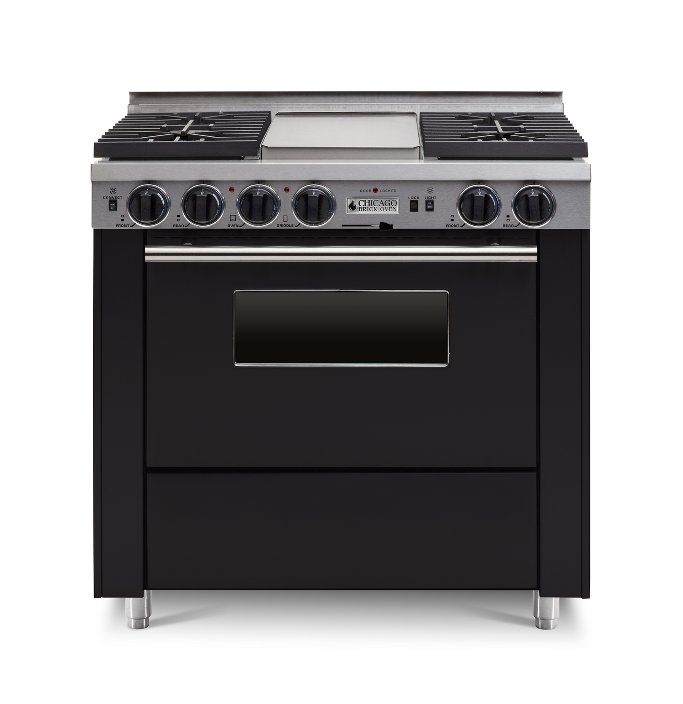 36" LP Gas Dual-Fuel Self-Cleaning Convection Range - Sealed Burners