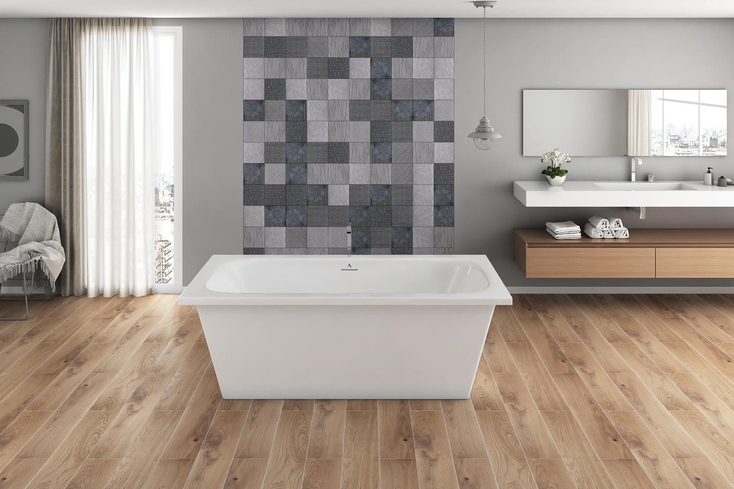 Americh Tau 6636 - Tub Only Freestanding Bathtub TA6636T-WH