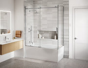 Fleurco Skyline 2 sided tub enclosure, 5/16" (8 mm) clear glass, 66" H