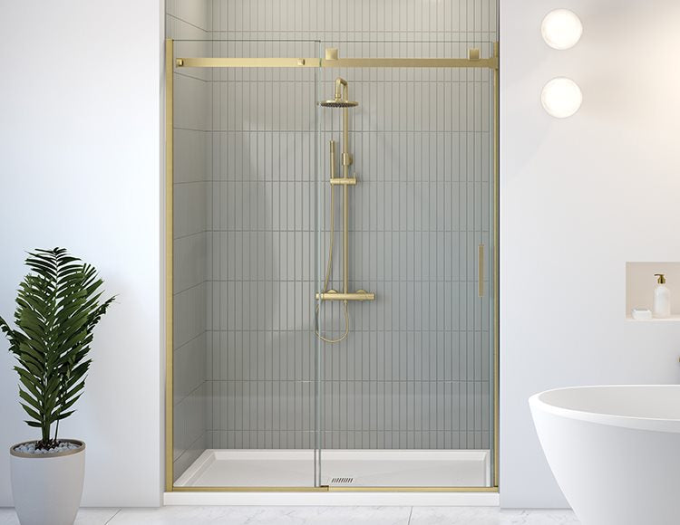 Fleurco Skyline In-line Shower Door, 5/16" (8 mm) clear glass, 75", 79" or 86" H