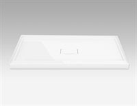 Fleurco ADT In‑Line Acrylic Shower Base – Concealed Center Drain with 3 Integrated Tile Flanges