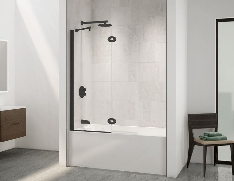 Fleurco Select Monaco Round top tub shield, 3/8" (10mm) or 1/4" (6mm) glass, 58" H (59 1/2" to top of support bar)