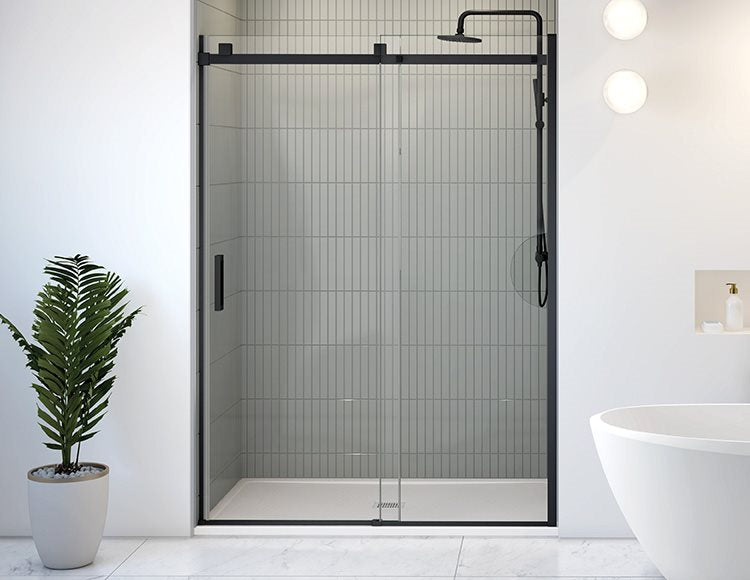 Fleurco Skyline Access In-line Shower Door , 5/16" (8 mm) clear glass, 79"  H | With Exterior Faucet Reach
