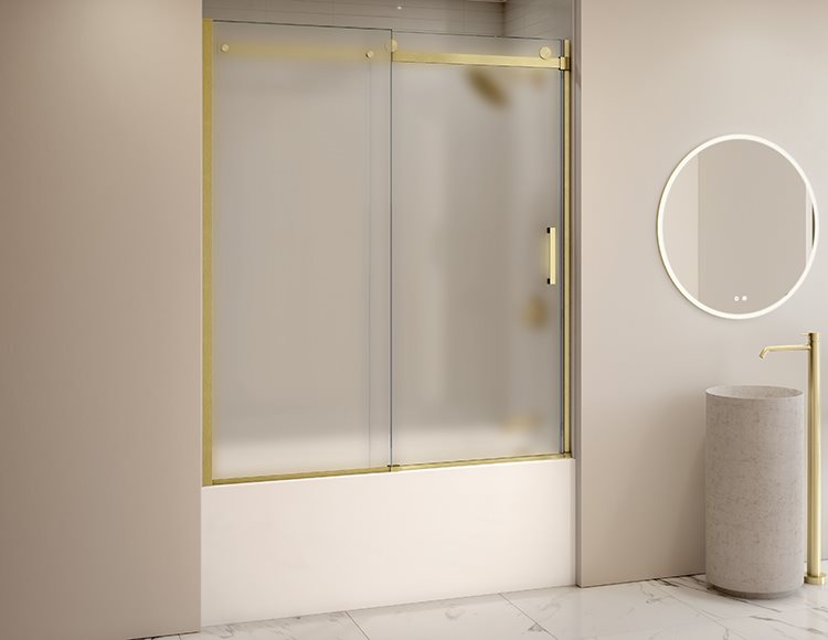 Fleurco Horizon Tub enclosure, 5/16" (8 mm) mist glass, 66" H
