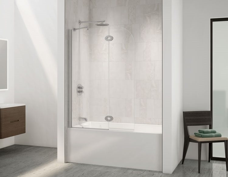 Fleurco Select Monaco Round top tub shield, 3/8" (10mm) or 1/4" (6mm) glass, 58" H (59 1/2" to top of support bar)