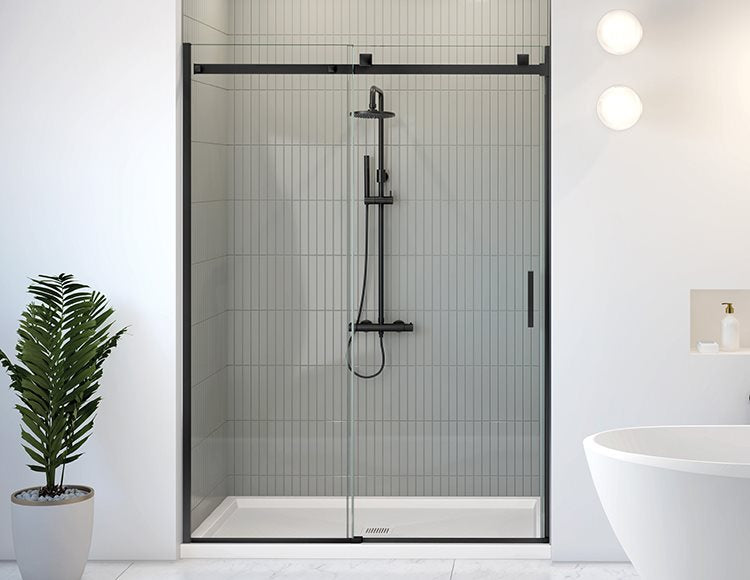 Fleurco Skyline In-line Shower Door, 5/16" (8 mm) clear glass, 75", 79" or 86" H