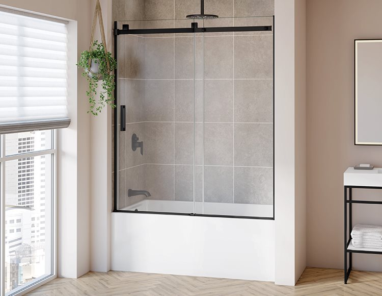 Fleurco Skyline Tub enclosure, 5/16" (8 mm) clear glass, 66" H