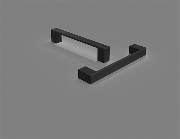 Fleurco Latitude In‑Line Sliding Shower Door – 5/16" Glass, 79" Height, Matte Black, Silk Screen Design