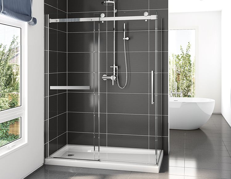 Fleurco Novara Plus 2 sided Shower Door, 3/8" (10 mm) glass, 79" H