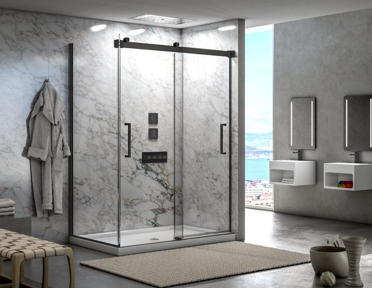 Fleurco Mercury 2 Sided Shower Door, 5/16" (8 mm) glass, 79" or 86" H