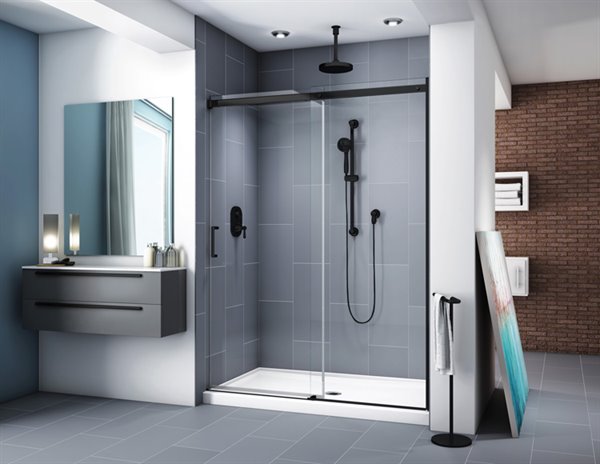 Fleurco Apollo In-Line SEKUR+ EZ Clean Frameless Sliding Shower Door – 75" Height