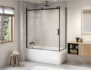 Fleurco Horizon 2 sided tub enclosure, 5/16" (8 mm) clear glass, 66" H