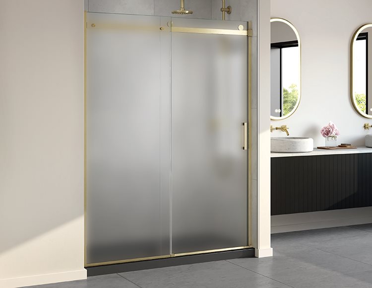 Fleurco Horizon In-line Shower Door, 5/16" (8 mm) mist glass, 79" H