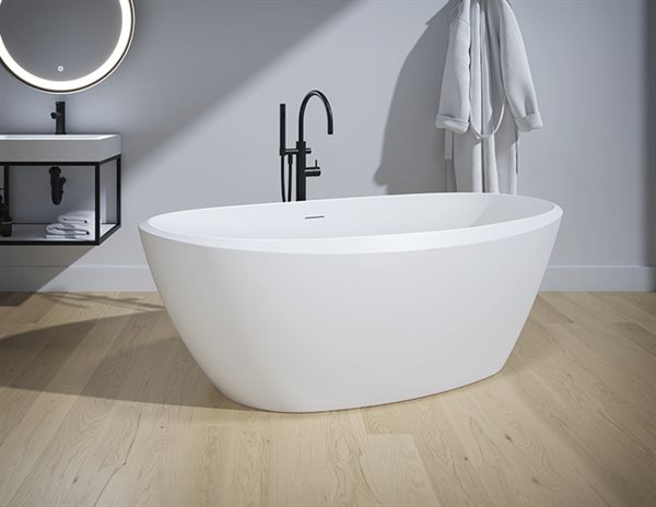 Fleurco Gia Freestanding Solid Surface Bathtub – BTGI6633-18