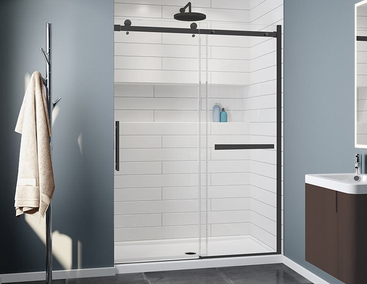 Fleurco Novara Plus In-line Shower Door, 3/8" (10 mm) glass, 79" H