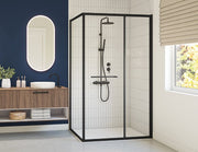 Fleurco Closiq 2 Sided Shower Door, 1/4" (6mm) clear glass, 79" H