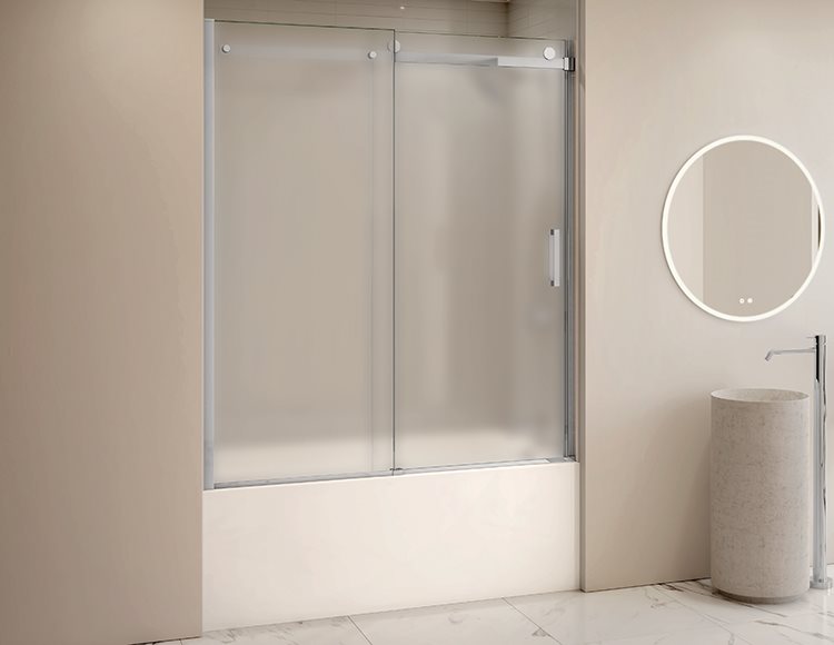 Fleurco Horizon Tub enclosure, 5/16" (8 mm) mist glass, 66" H