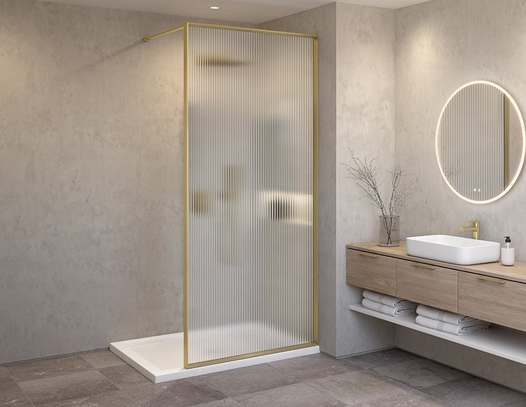 Fleurco Vespero Fixed shower panel, 1/4" (6mm) glass