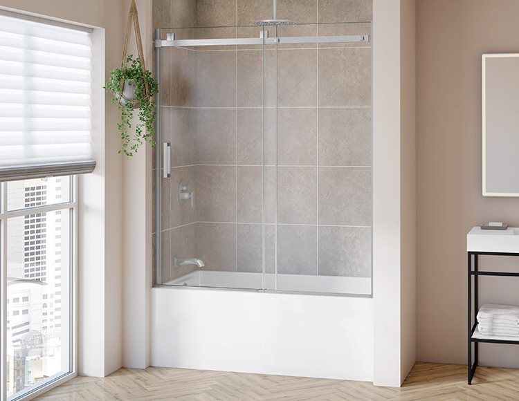 Fleurco Skyline Tub enclosure, 5/16" (8 mm) clear glass, 66" H