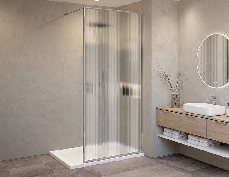 Fleurco Vespero Fixed shower panel, 1/4" (6mm) glass