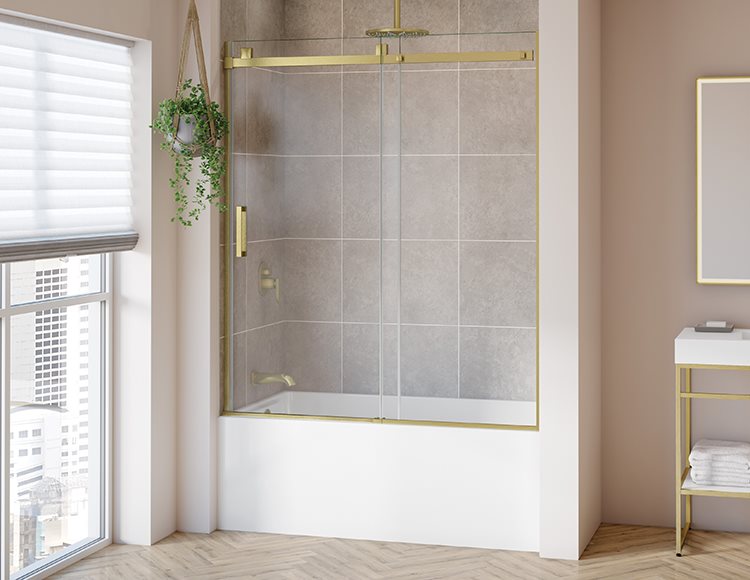 Fleurco Skyline Tub enclosure, 5/16" (8 mm) clear glass, 66" H
