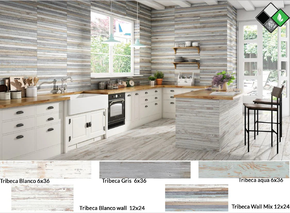Tribeca 6" x 36" Porcelain Tile – Matte Finish for Floors & Walls