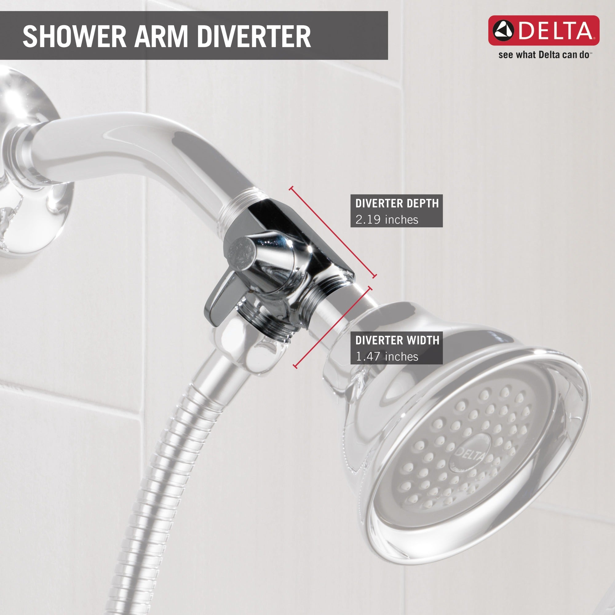 Delta Universal Showering Components Shower Arm Diverter for Hand Shower