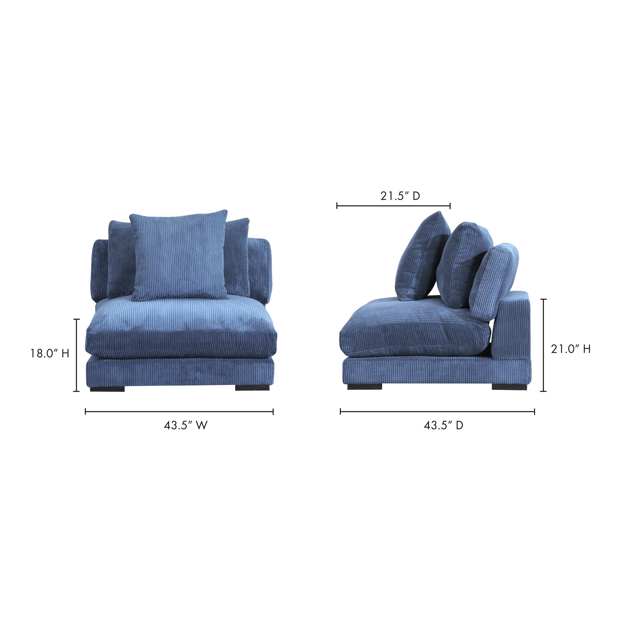 Moes Tumble Slipper Chair Navy UB-1008-46