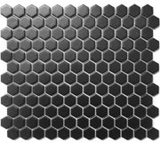 CC Mosaics Black Matte (12x12 Hexagon Mosaic (1x1))