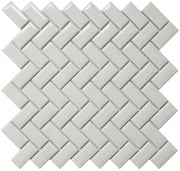 CC Mosaics White Bright (12x12 Diamond Herring Mosaic)