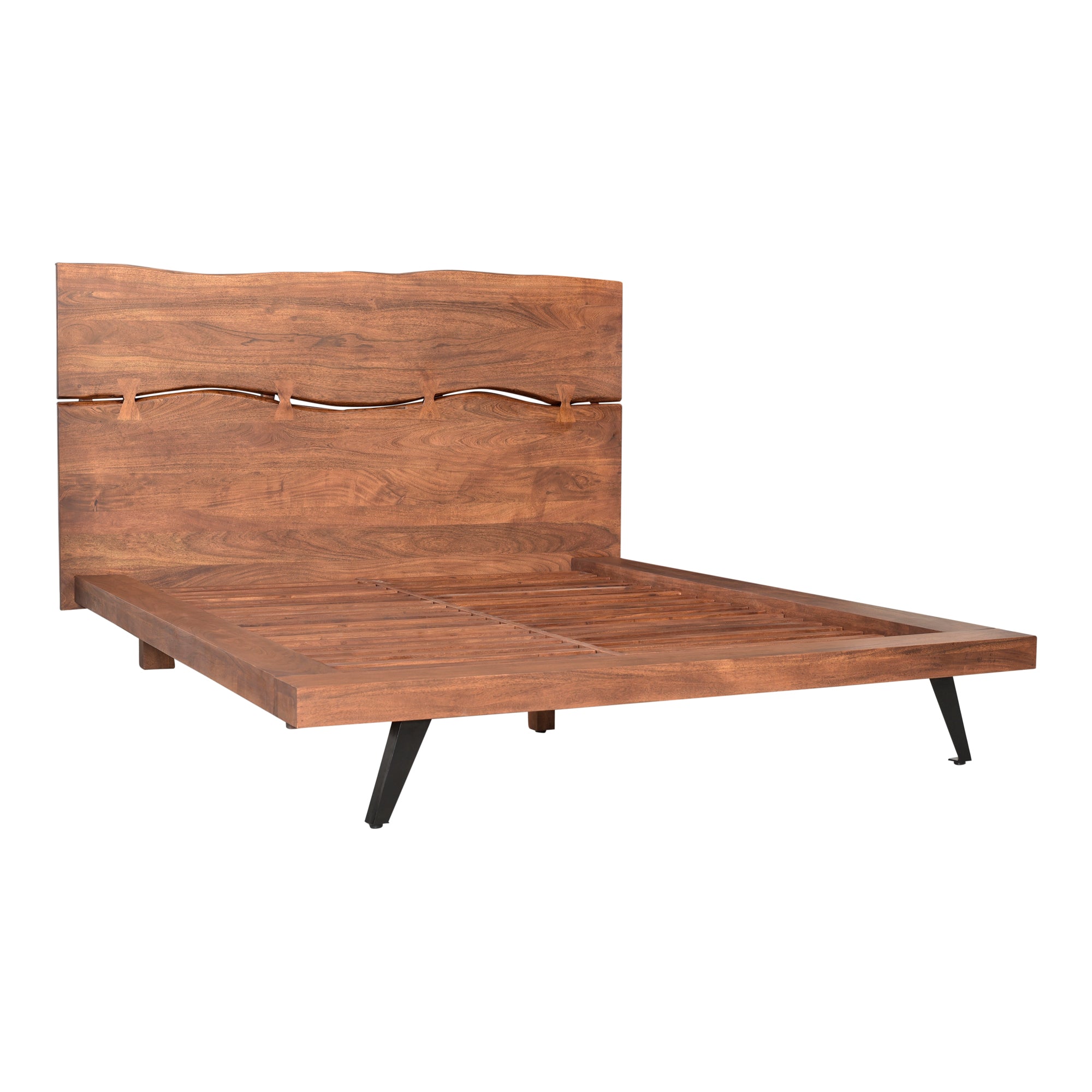 Moes Madagascar Platform Bed King Brown UH-1007-03-0