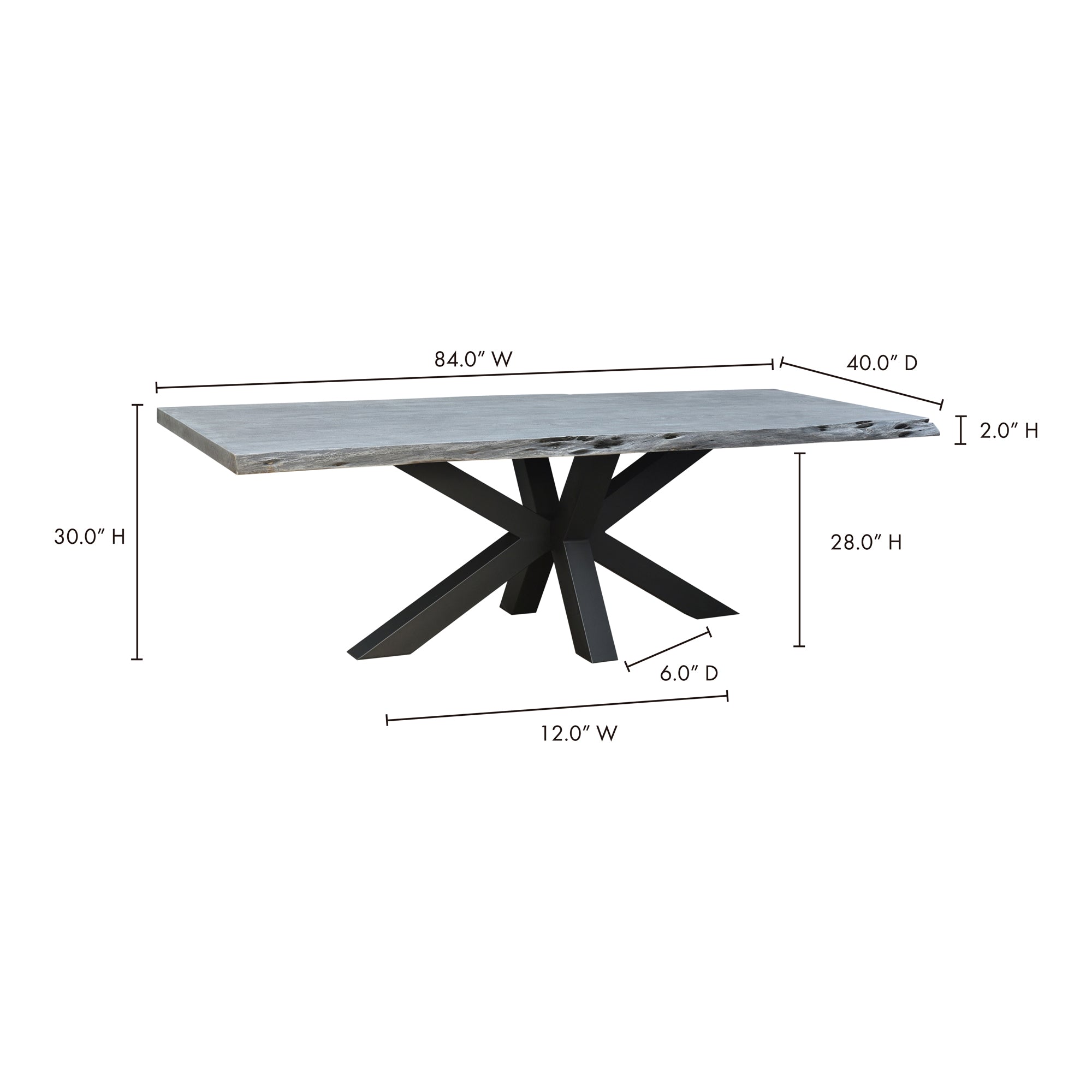 Moes Edge Dining Table Small UH-1018-29-0