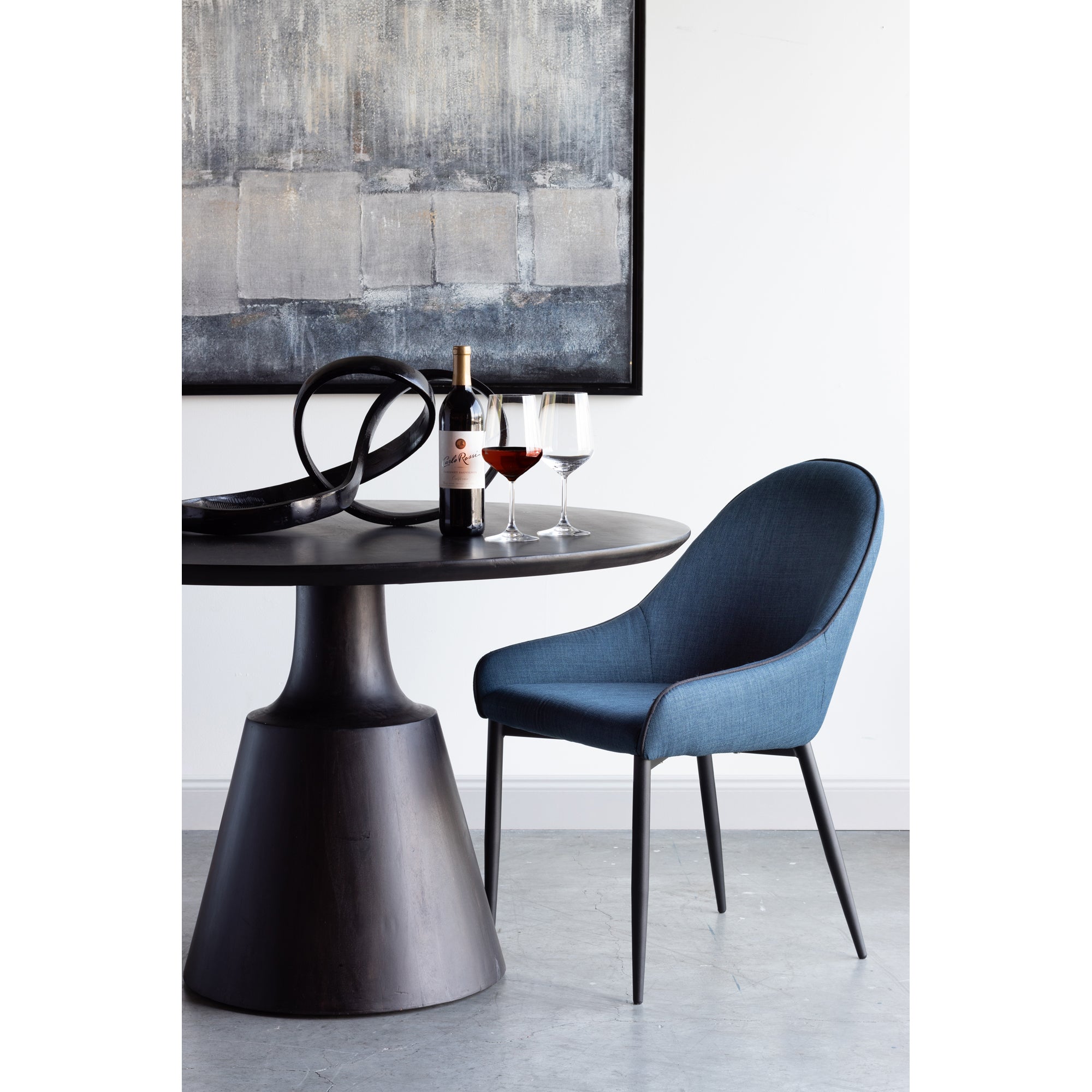Moes Lapis Dining Chair Dark Blue - Set Of Two UU-1001-26