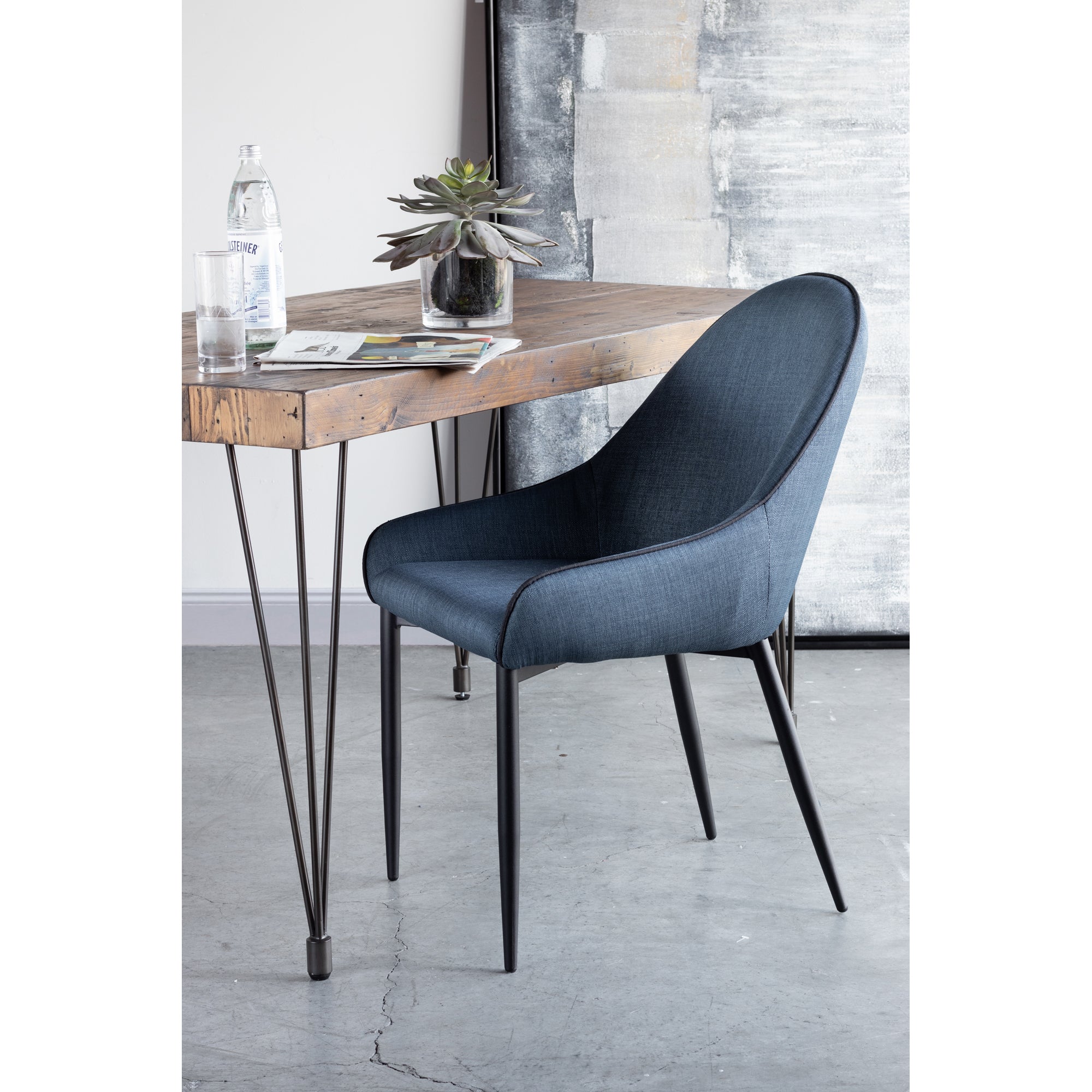 Moes Lapis Dining Chair Dark Blue - Set Of Two UU-1001-26