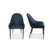 Moes Lapis Dining Chair Dark Blue - Set Of Two UU-1001-26