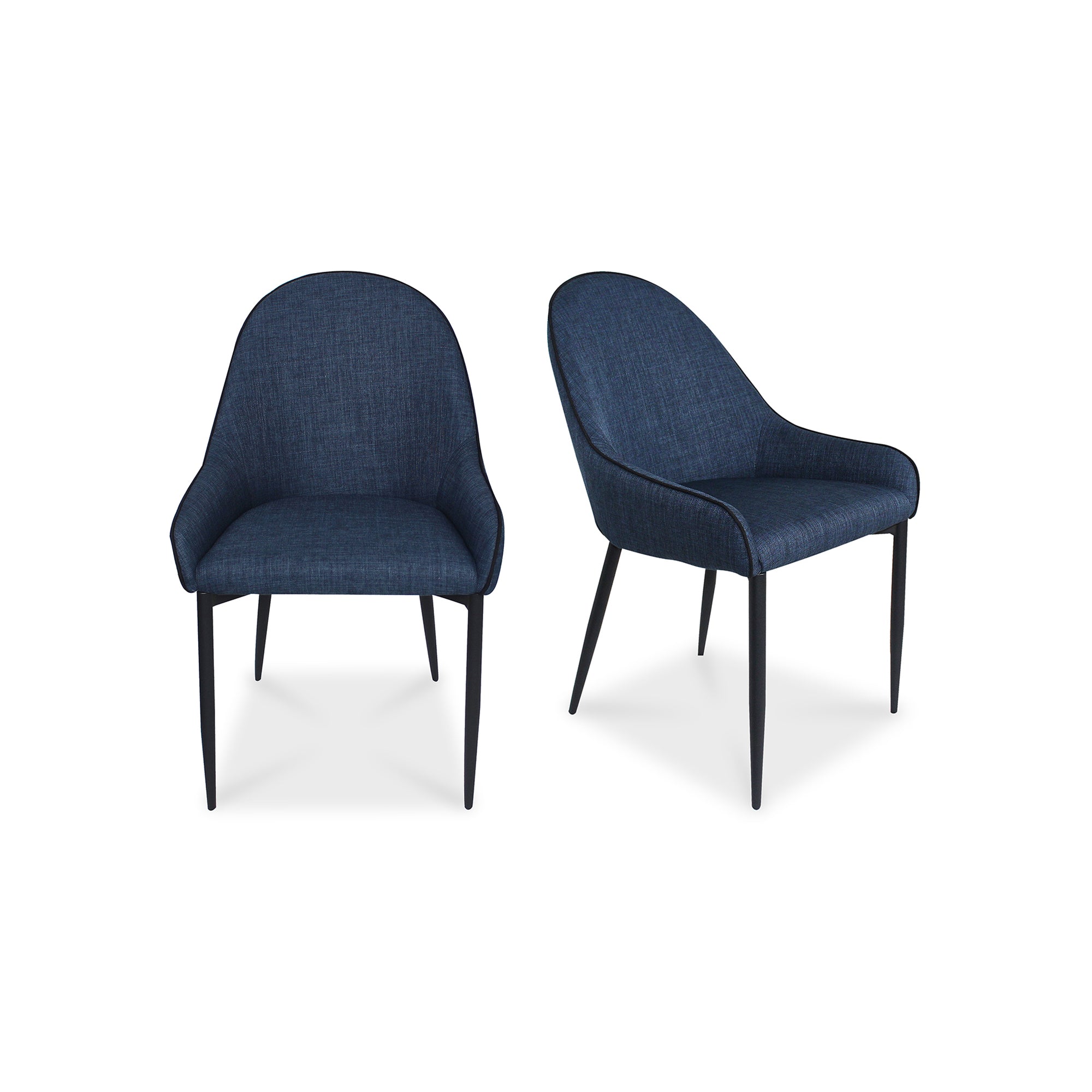 Moes Lapis Dining Chair Dark Blue - Set Of Two UU-1001-26