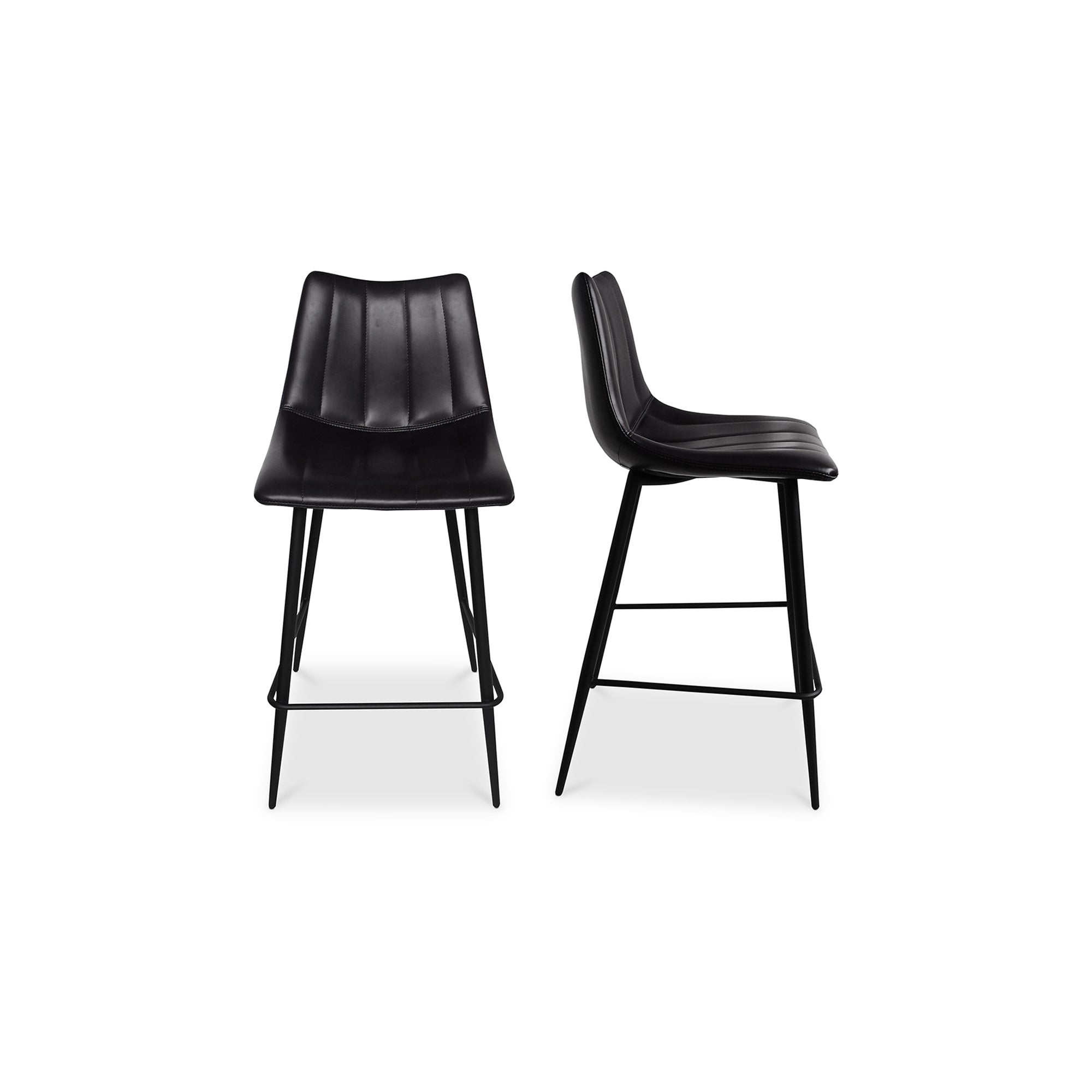 Moes Alibi Counter Stool Matte Black - Set Of Two UU-1002-02
